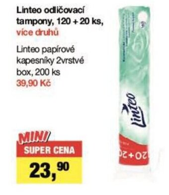 Šlak Linteo odličovací tampony, 120 + 20 ks nabídka