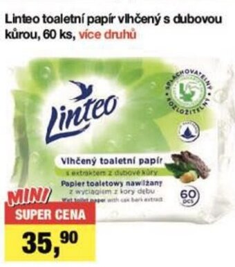 Šlak Linteo toaletní papír vlhčený s dubovou kůrou, 60 ks nabídka