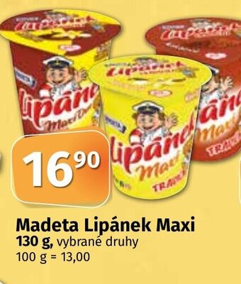 COOP TIP Madeta Lipánek Maxi 130 g nabídka