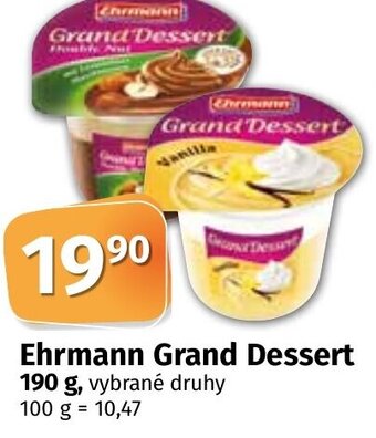 COOP TIP Ehrmann Grand Dessert 190 g nabídka