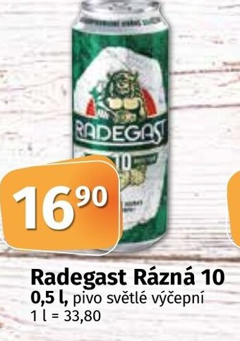 COOP TIP Radegast Rázná 10 0,5 l. nabídka