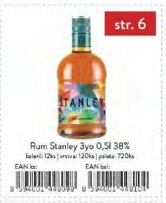 Qanto Rum Stanley 3yo 0,5 l. 38% nabídka