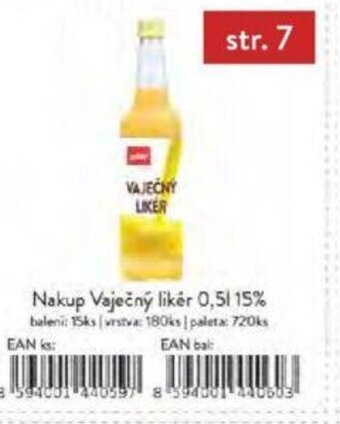 Qanto Nakup Vaječný likér 0,5 l. 15% nabídka