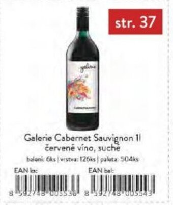 Qanto Galerie Cabernet Sauvignon 1 l. červené víno, suché nabídka