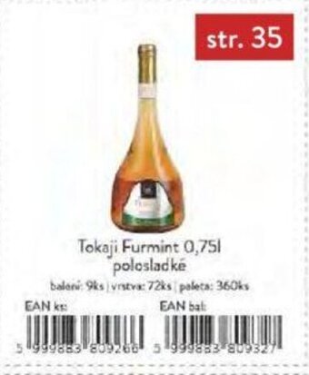 Qanto Tokaji Furmint 0,75 l. polosladké nabídka