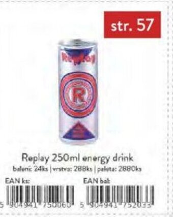 Qanto Replay 250ml energy drink nabídka