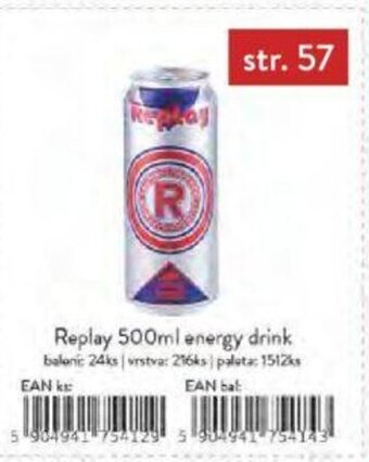 Qanto Replay 500ml energy drink nabídka