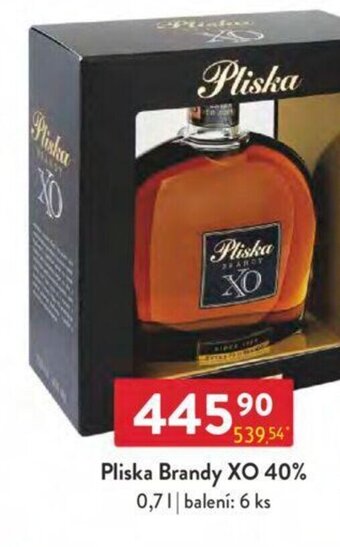 Qanto Pliska Brandy XO 40% 0,7 l. nabídka