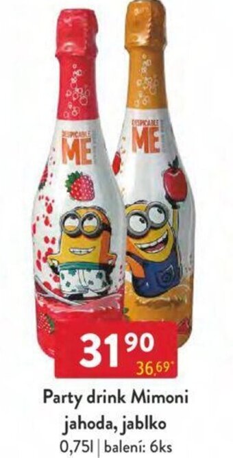 Qanto Party drink Mimoni jahoda, jablko 0,75 l. nabídka