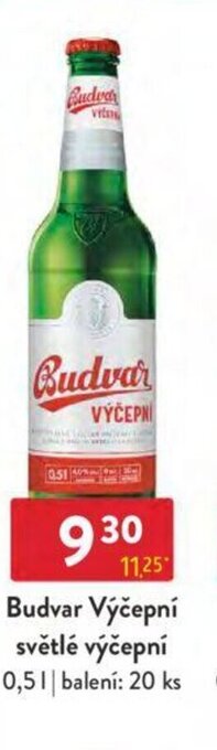 Qanto Budvar Výčepní světlé výčepní 0.5 l. nabídka