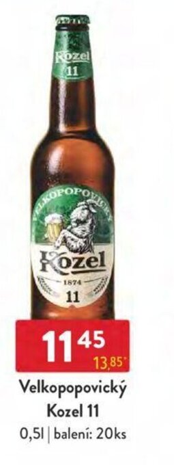 Qanto Velkopopovický Kozel 11 0,5 l. nabídka