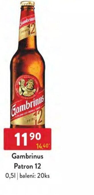 Qanto Gambrinus Patron 12 0,5 l. nabídka