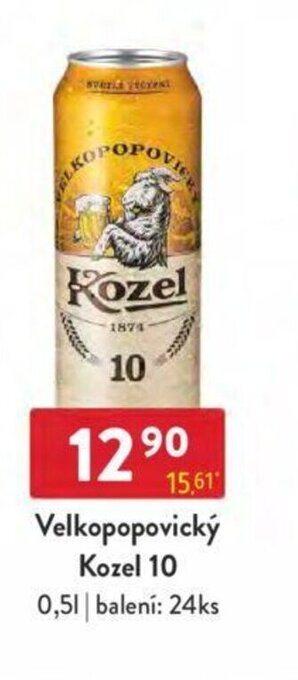 Qanto Velkopopovický Kozel 10 0,5 l. nabídka