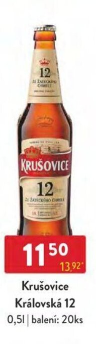 Qanto Krušovice Královská 12 0,5 l. nabídka