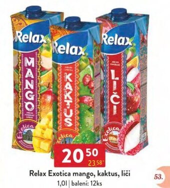 Relax Exotica mango, kaktus, liči 1.0 l.