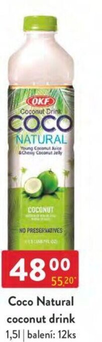 Qanto Coco Natural coconut drink 1.5 l. nabídka