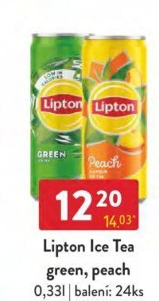 Lipton Ice Tea green, peach 0,33 l.