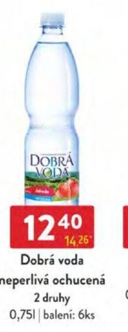 Qanto Dobrá voda neperlivá ochucená 2 druhy 0,75 l. nabídka