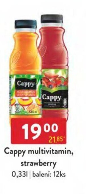 Qanto Cappy multivitamin, strawberry 0,33 l. nabídka