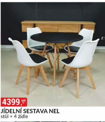 Baumax JÍDELNÍ SESTAVA NEL stůl + 4 židle nabídka