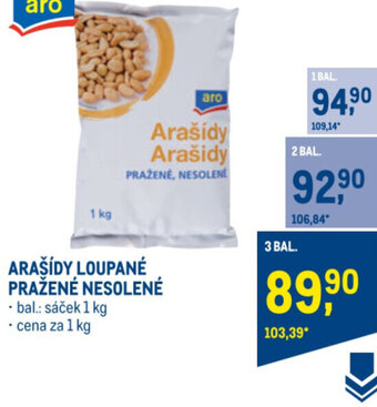 Makro ARAŠÍDY LOUPANÉ PRAŽENÉ NESOLENÉ nabídka