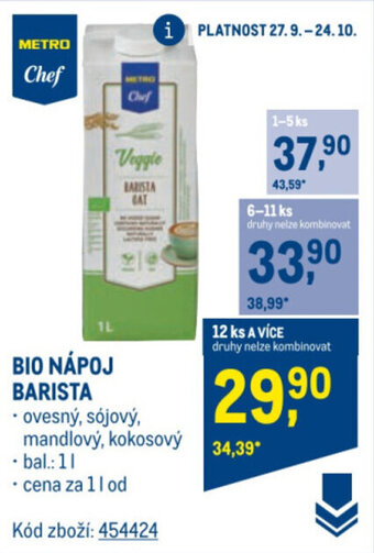 Makro BIO NÁPOJ BARISTA nabídka