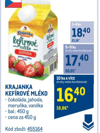Makro KRAJANKA KEFÍROVÉ MLÉKO nabídka
