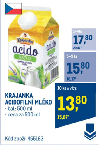 Makro KRAJANKA ACIDOFILNÍ MLÉKO nabídka