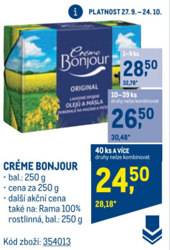 Makro CRÉME BONJOUR nabídka