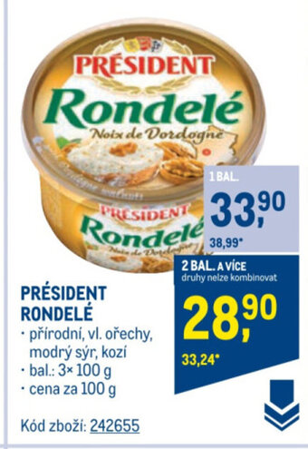 Makro PRÉSIDENT RONDELÉ nabídka
