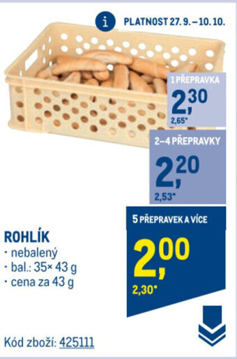 Makro ROHLÍK nabídka