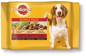 Jip Pedigree kapsičky pro psy 4x100g, vybrané druhy 400g nabídka