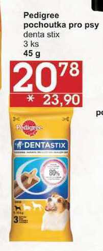 Jip Pedigree pochoutka pro psy denta stix 3 ks, 45 g nabídka