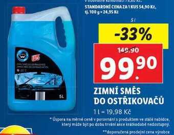 Lidl Zimní směs do ostřikovačů, 5 l nabídka