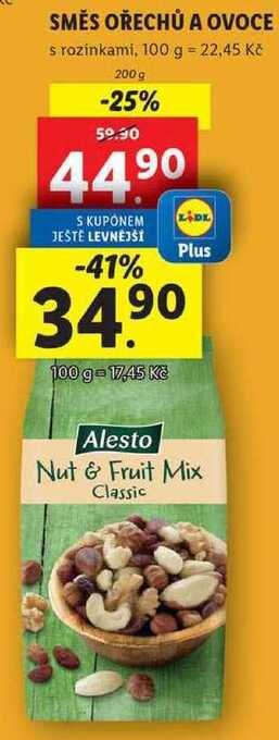 Lidl Směs ořechů a ovoce, 200 g nabídka