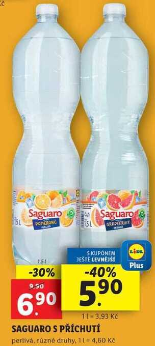Lidl Saguaro s příchutí, 1,5 l nabídka
