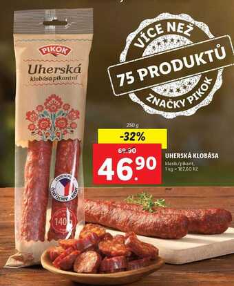 Lidl Uherská klobása, 250 g nabídka