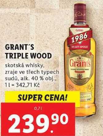 Lidl Grant's triple wood, 0,7 l nabídka