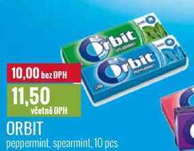 Ratio Orbit peppermint, spearmint. 10 pcs nabídka