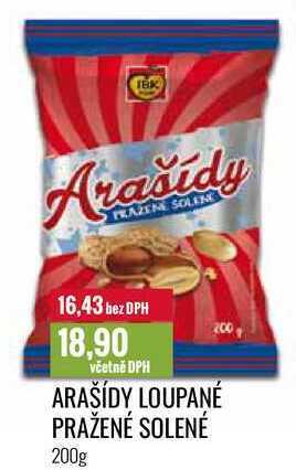 Ratio Arašídy loupané pražené solené 200g nabídka