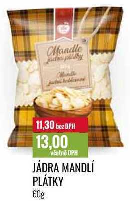 Ratio Jádra mandlí plátky 60g nabídka