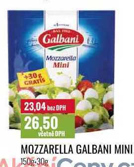 Ratio Mozzarella galbani mini 150g+30g nabídka