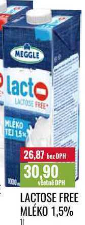 Ratio Lactose free mléko 1,5% 1l nabídka