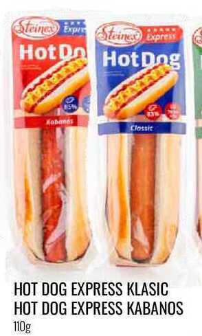 Ratio Hot dog express klasic, hot dog express kabanos 110g nabídka