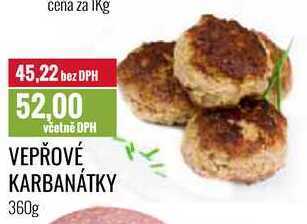 Ratio Vepřové karbanátky 360g nabídka