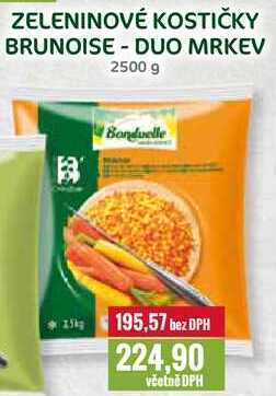Zeleninové kostičky brunoise - duo mrkev 2500 g