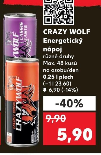 Kaufland CRAZY WOLF Energetický nápoj nabídka