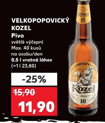 Kaufland VELKOPOPOVICKÝ KOZEL Pivo nabídka