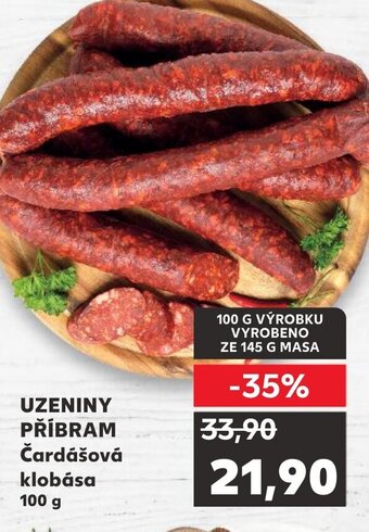 Kaufland UZENINY PŘÍBRAM Čardášová klobása 100 g nabídka