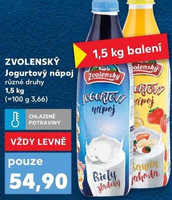 Kaufland ZVOLENSKÝ Jogurtový nápoj 1.5 kg nabídka